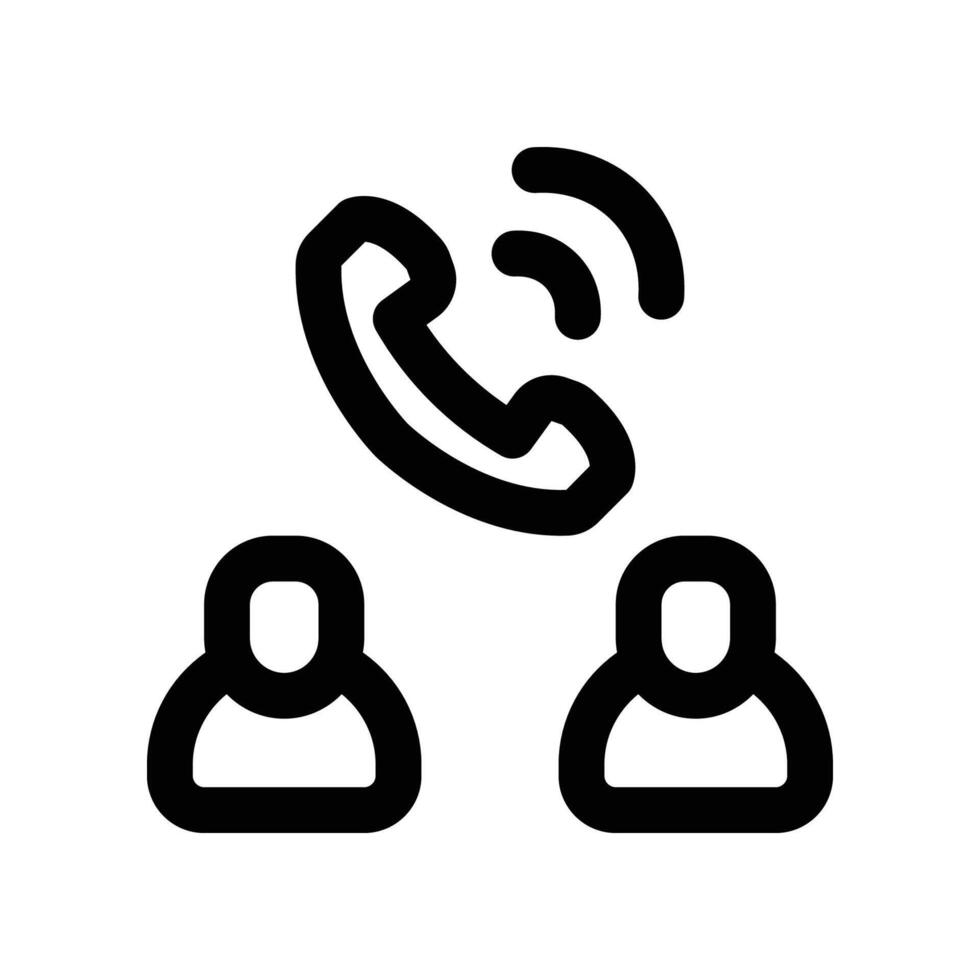 call support icon. vector line icon for your website, mobile, presentation, and logo design.