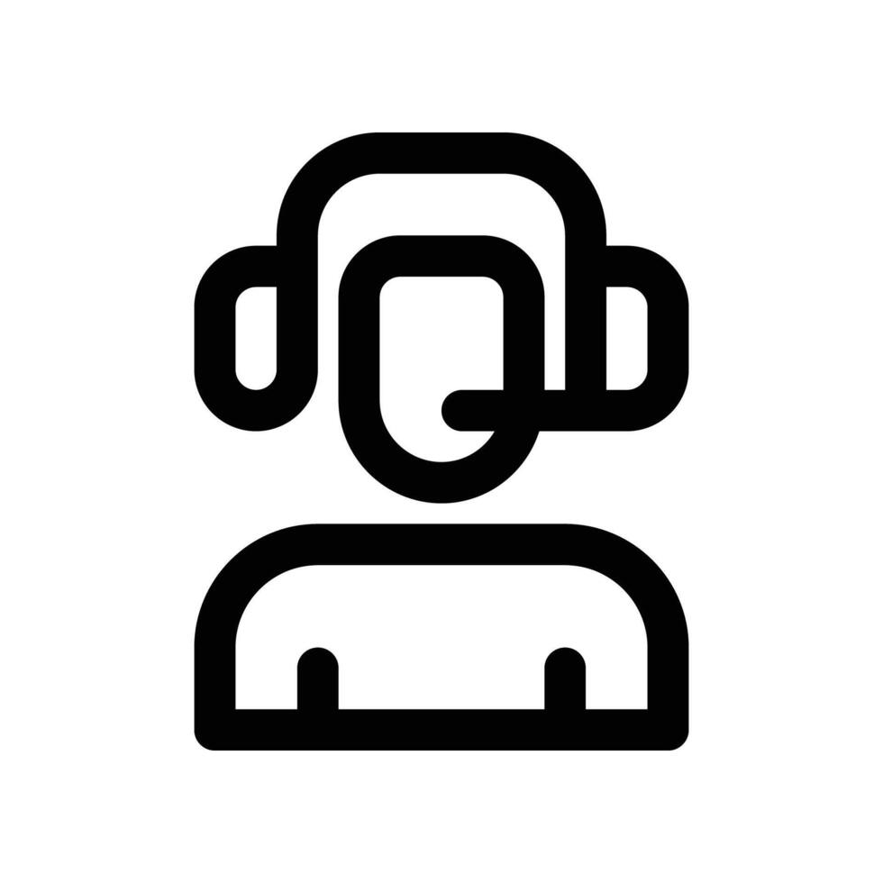 call center icon. vector line icon for your website, mobile, presentation, and logo design.