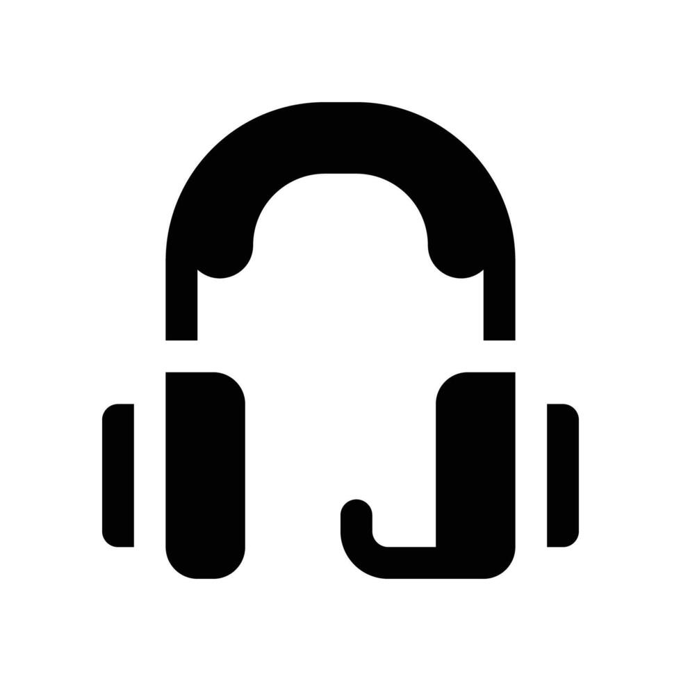 headphone icon. vector glyph icon for your website, mobile, presentation, and logo design.