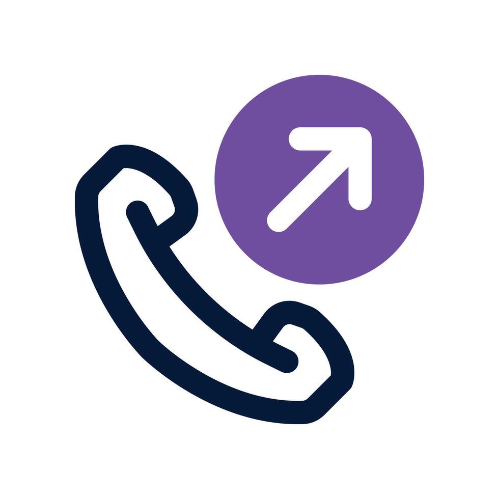 outcoming call icon. vector dual tone icon for your website, mobile, presentation, and logo design.