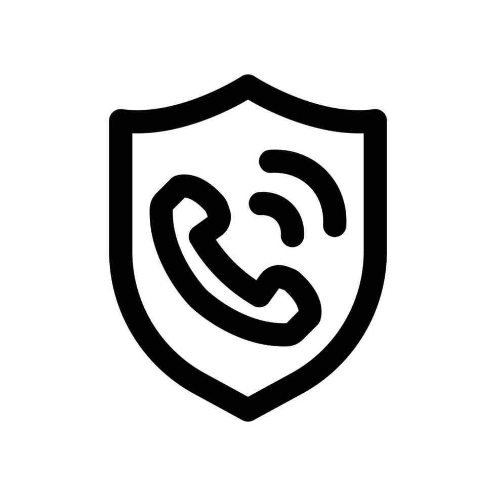 protection call icon. vector line icon for your website, mobile, presentation, and logo design.