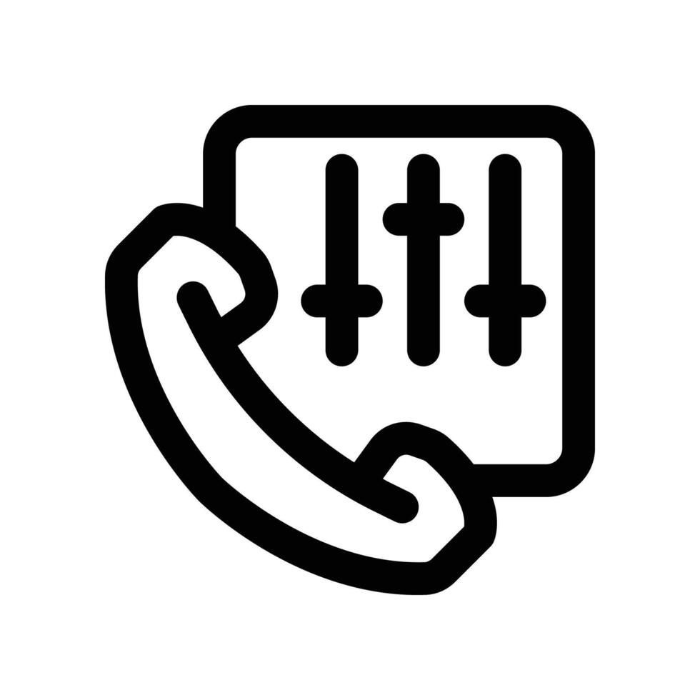 call configuration icon. vector line icon for your website, mobile, presentation, and logo design.