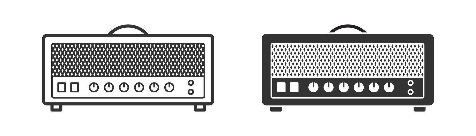 Guitar amplifier head icon. Vector illustration.