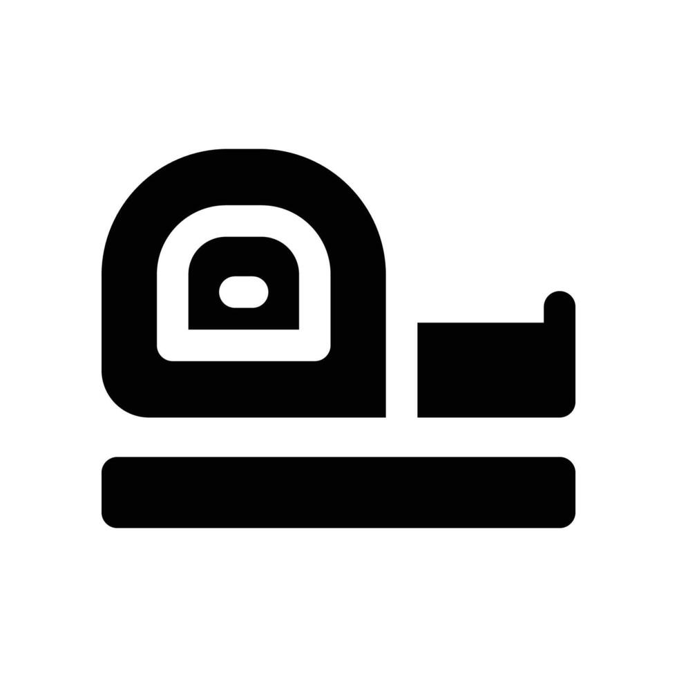 measure tape icon. vector glyph icon for your website, mobile, presentation, and logo design.
