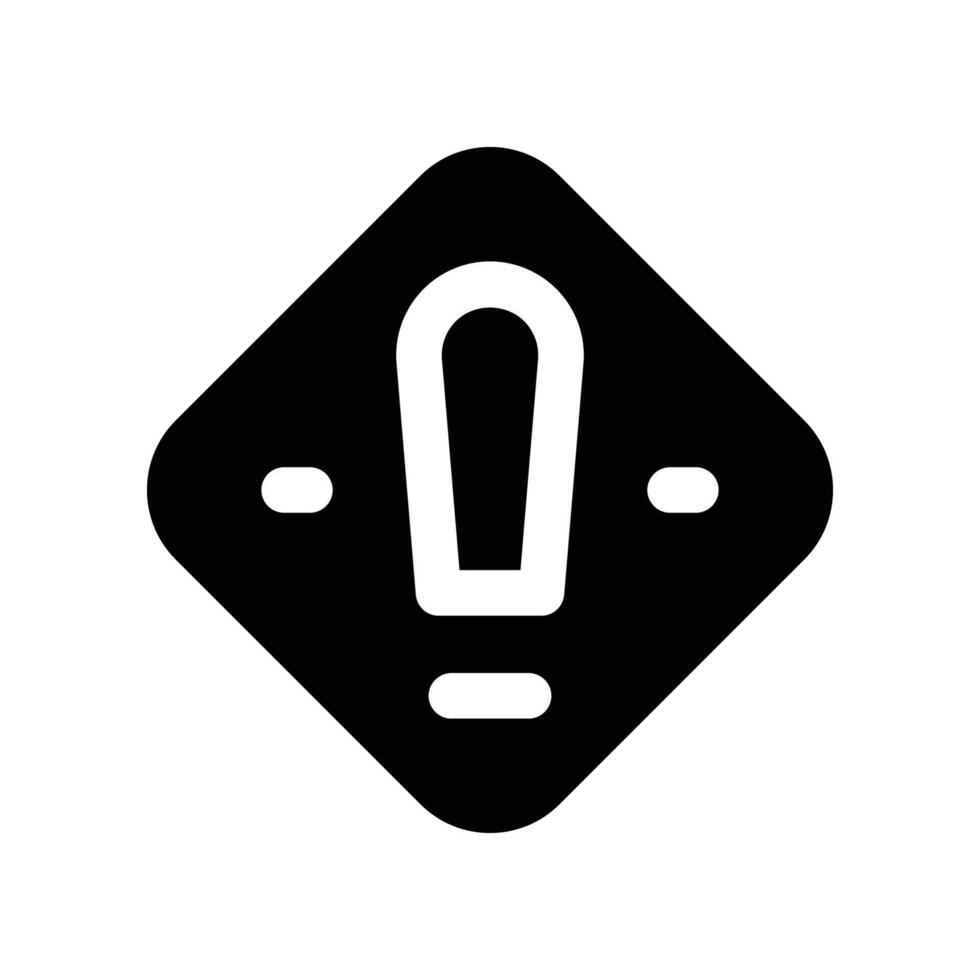 warning sign icon. vector glyph icon for your website, mobile, presentation, and logo design.