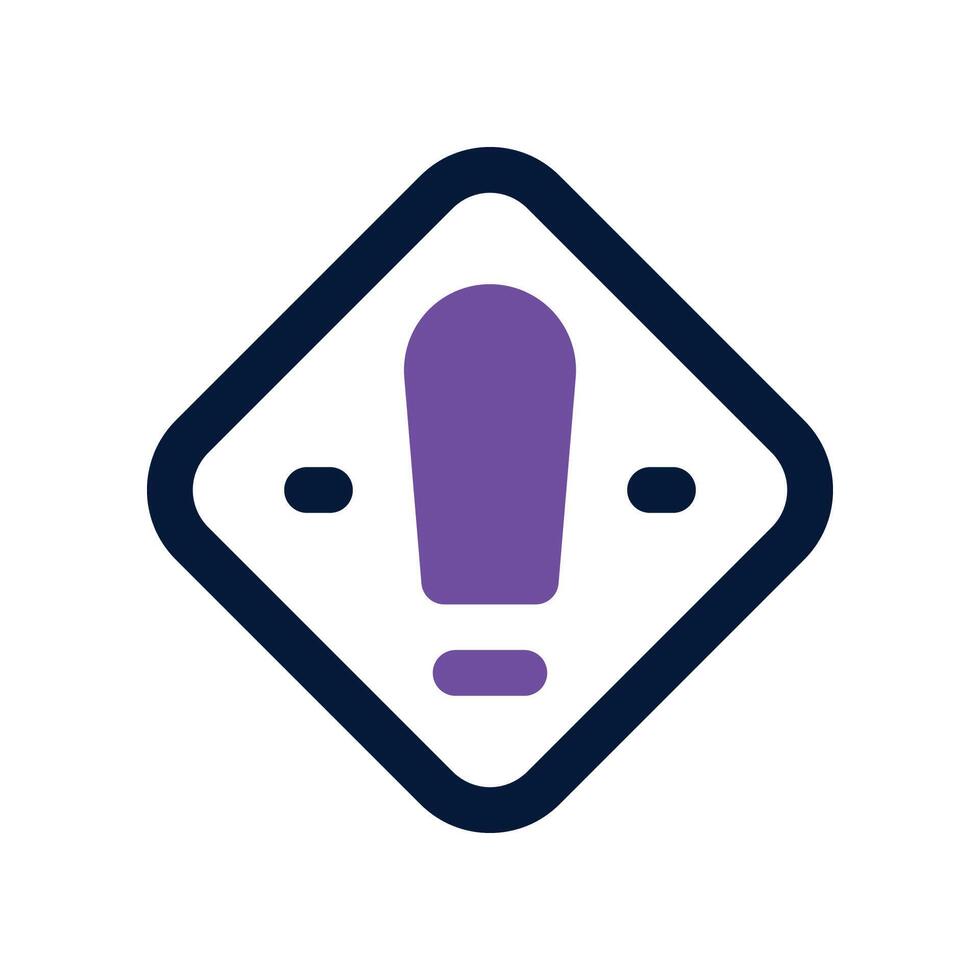 warning sign icon. vector dual tone icon for your website, mobile, presentation, and logo design.