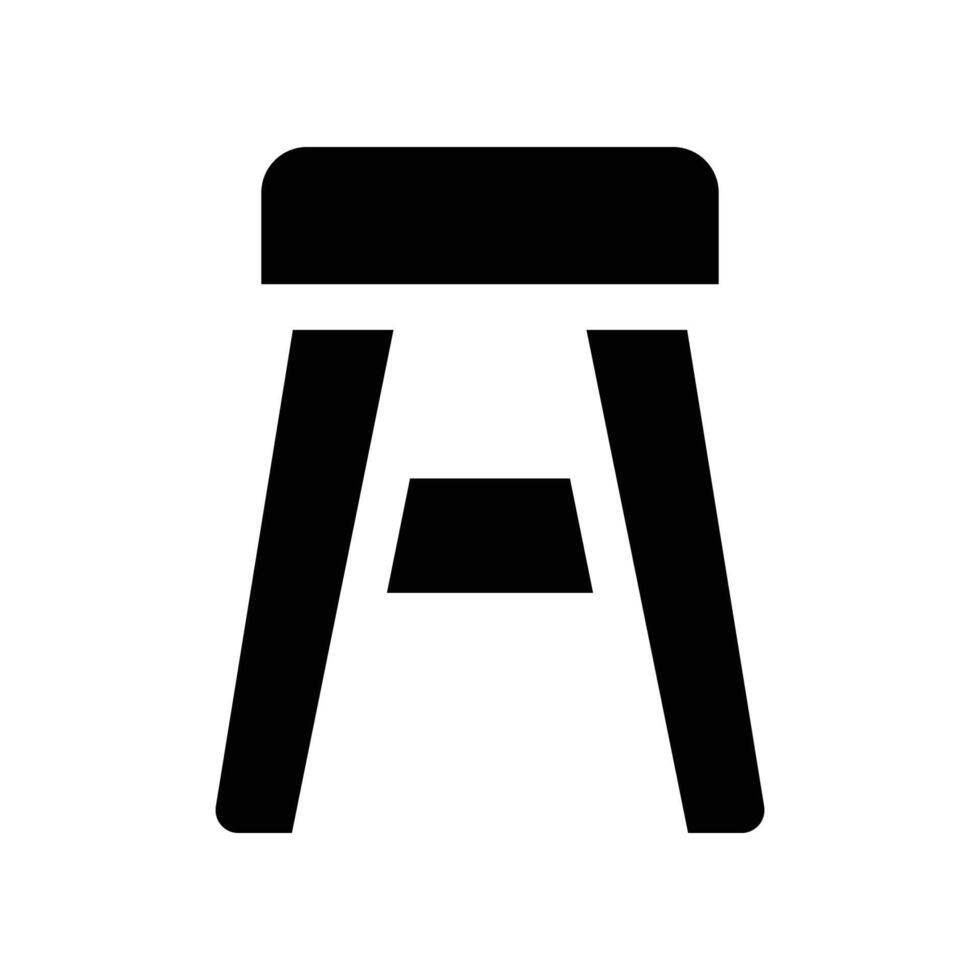 stool icon. vector glyph icon for your website, mobile, presentation, and logo design.