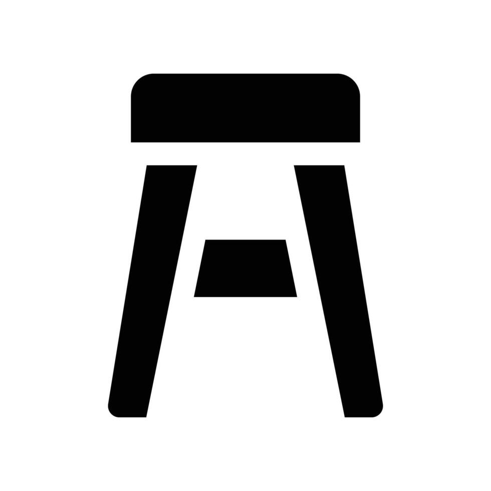 stool icon. vector glyph icon for your website, mobile, presentation, and logo design.