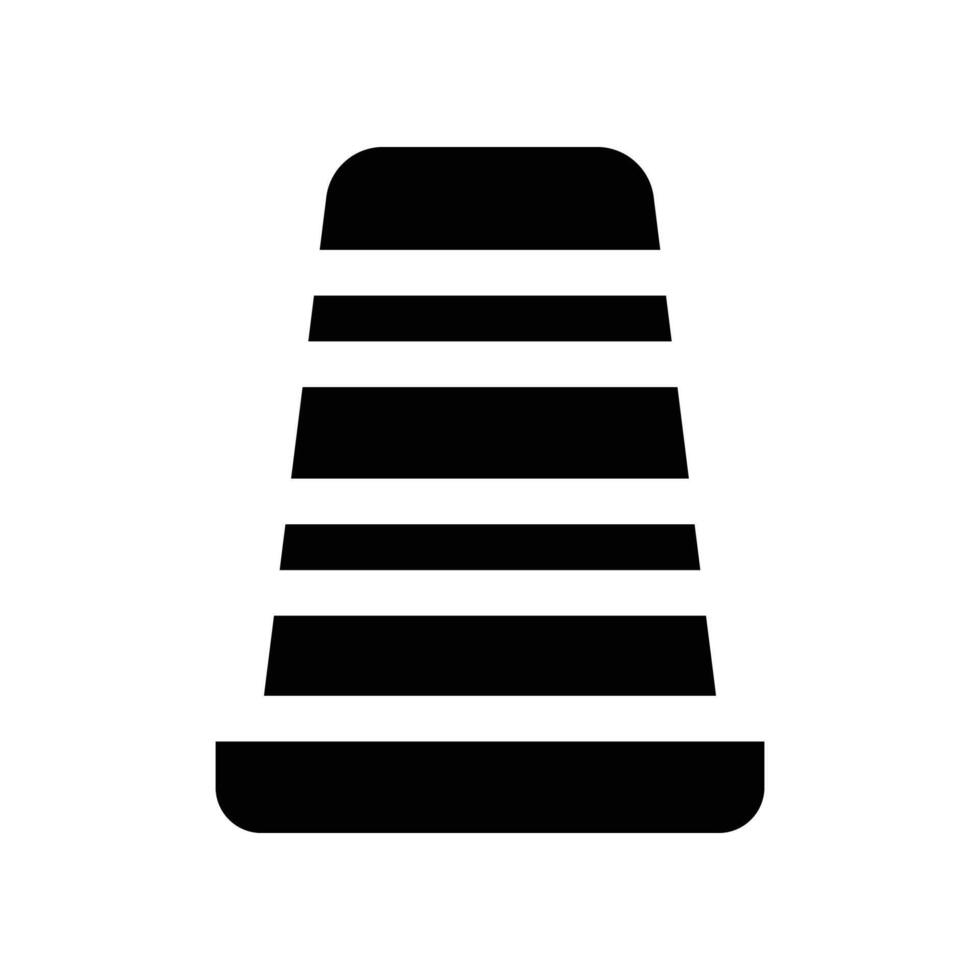 traffic cone icon. vector glyph icon for your website, mobile, presentation, and logo design.