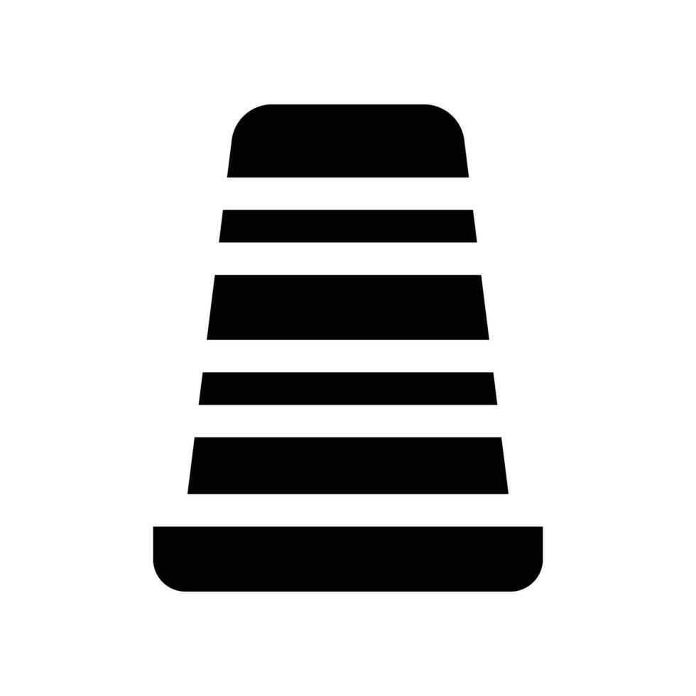 traffic cone icon. vector glyph icon for your website, mobile, presentation, and logo design.