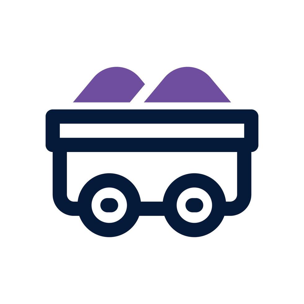 mining cart icon. vector dual tone icon for your website, mobile, presentation, and logo design.