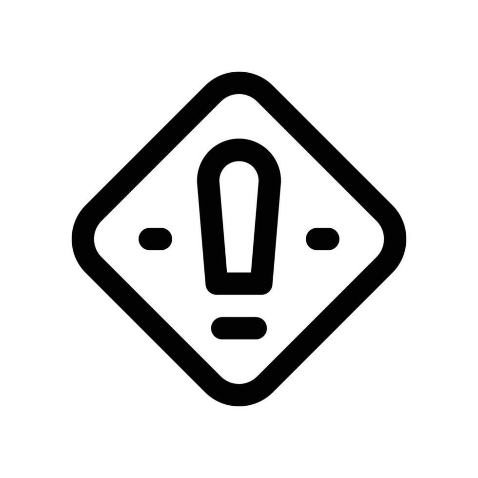 warning sign icon. vector line icon for your website, mobile, presentation, and logo design.