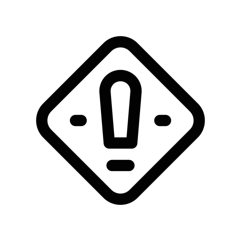 warning sign icon. vector line icon for your website, mobile, presentation, and logo design.