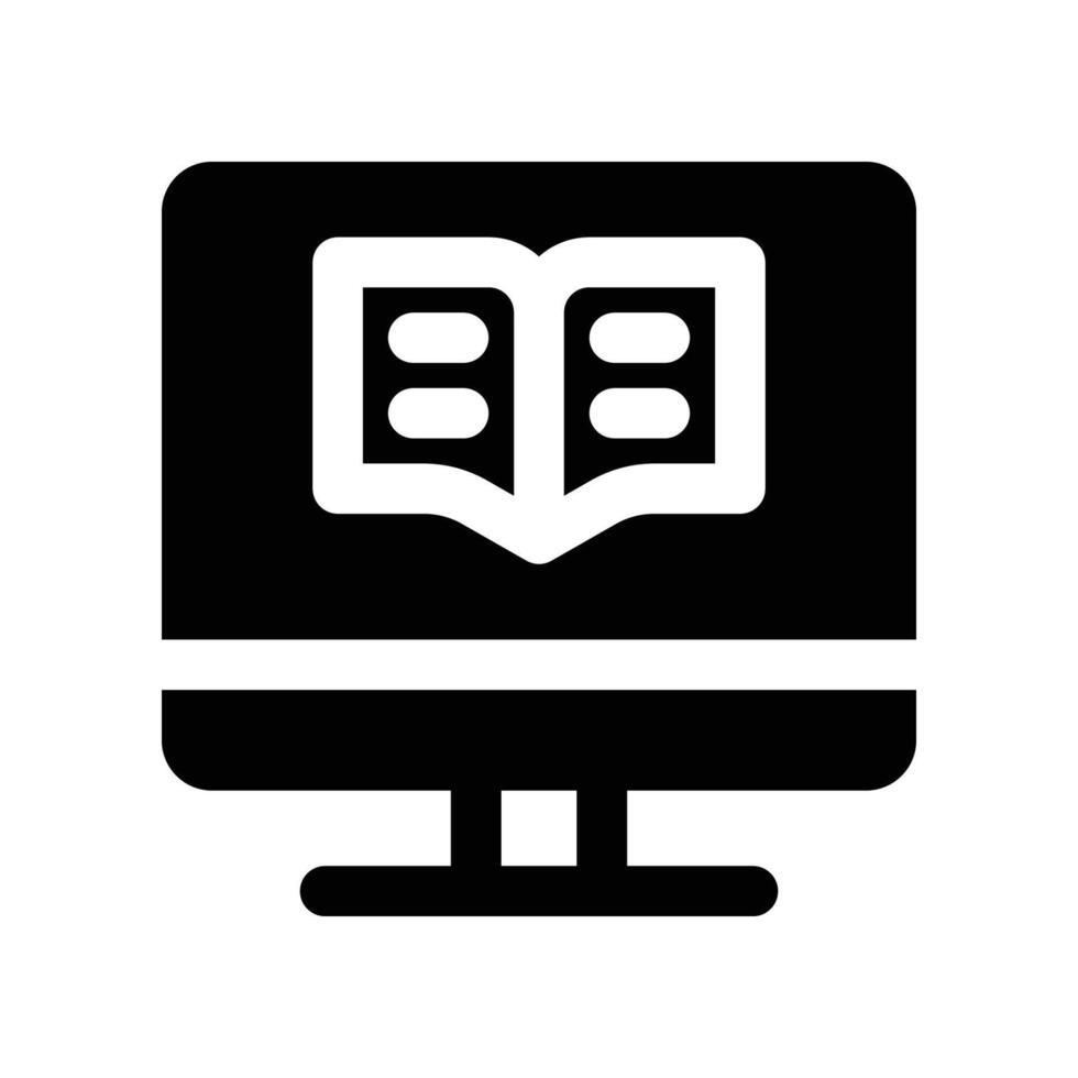 online learning icon. vector glyph icon for your website, mobile, presentation, and logo design.