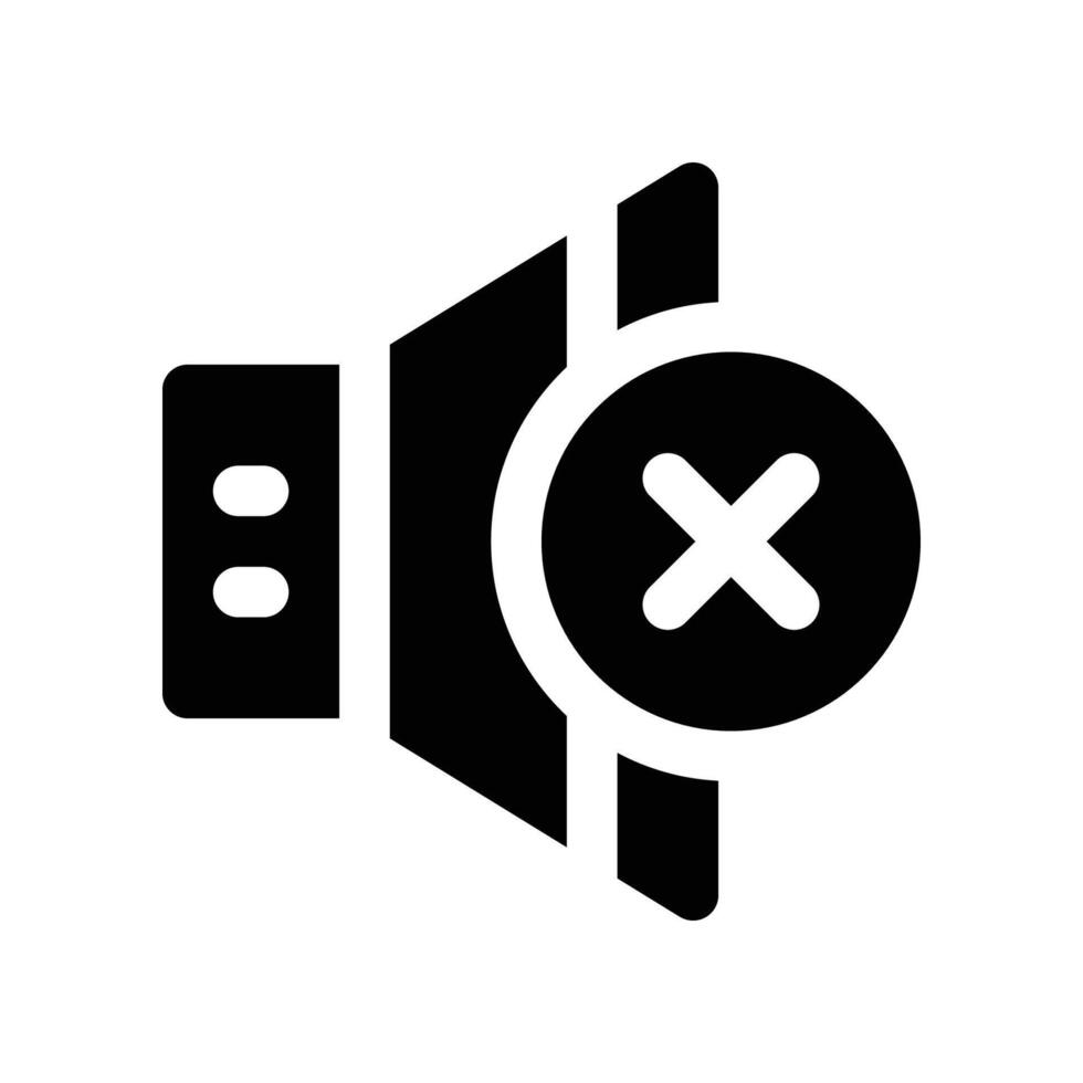 no sound icon. vector glyph icon for your website, mobile, presentation, and logo design.