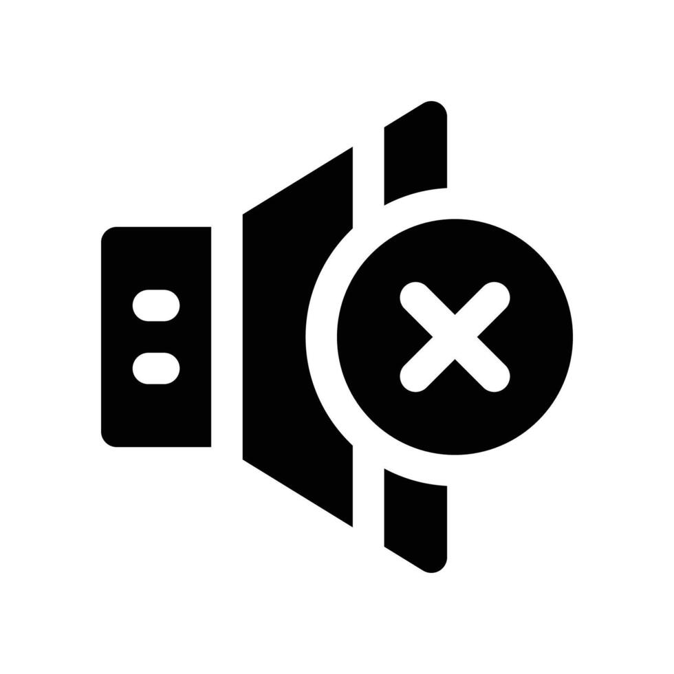 no sound icon. vector glyph icon for your website, mobile, presentation, and logo design.