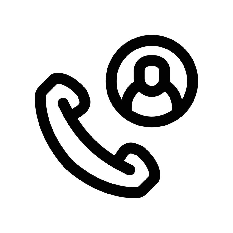 phone call icon. vector line icon for your website, mobile, presentation, and logo design.