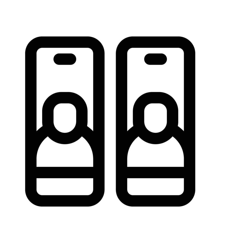 mobile call icon. vector line icon for your website, mobile, presentation, and logo design.