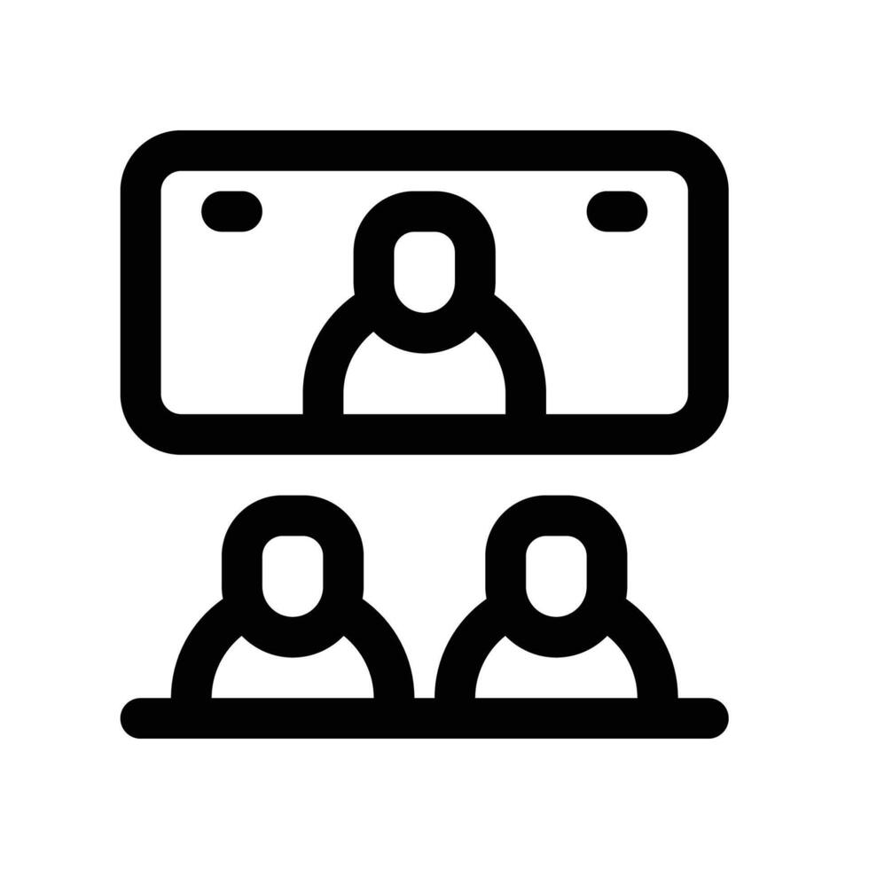 video conference icon. vector line icon for your website, mobile, presentation, and logo design.