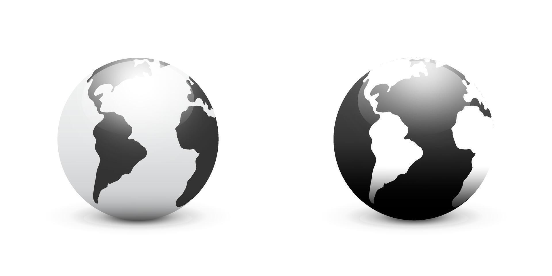 Earth globe icon. Vector illustration.