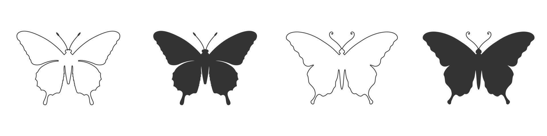 Butterfly icon. Simple design. Vector illustration.