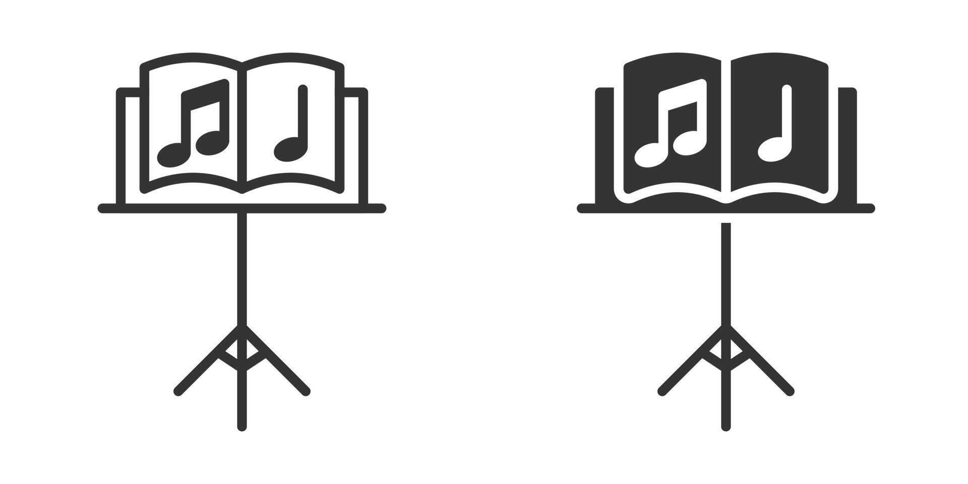 Music stand icon. Vector illustration.