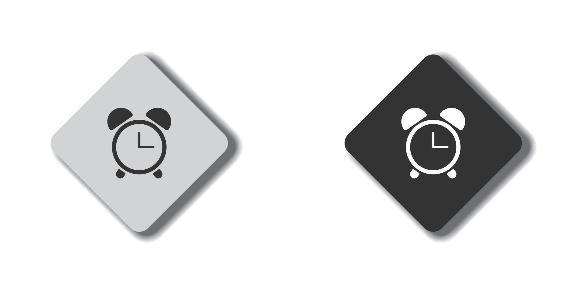 Alarm clock icon on the vector