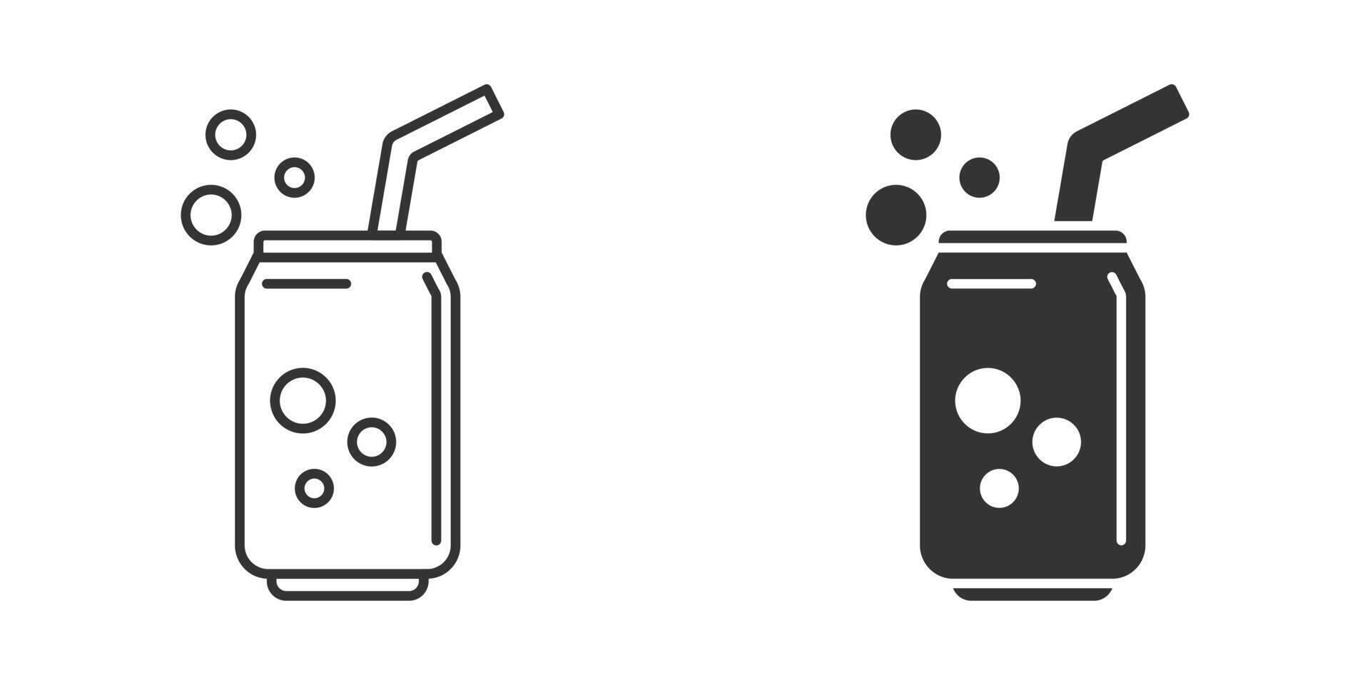 Soda drink icon. Vector illustration.