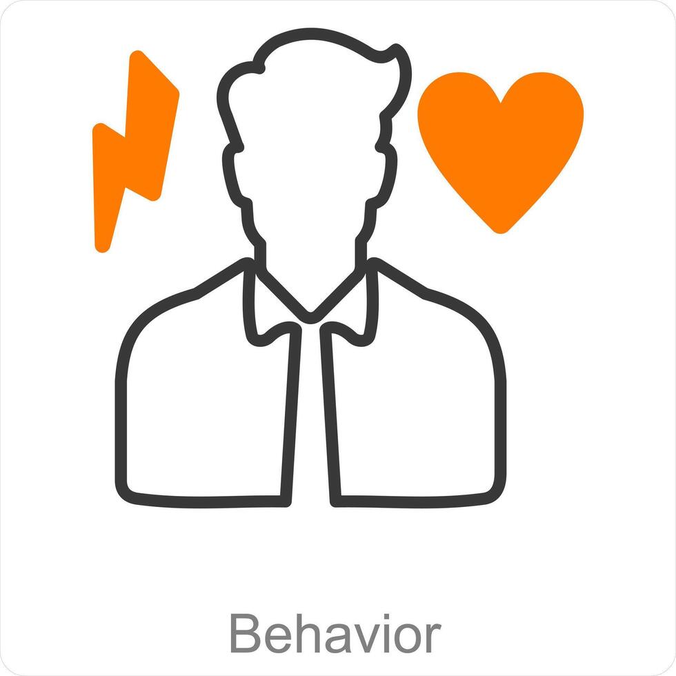 Behavior and happy icon concept vector