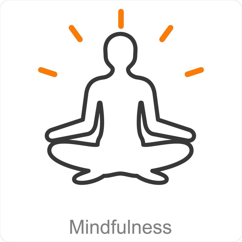 Mindfulness and peace icon concept vector