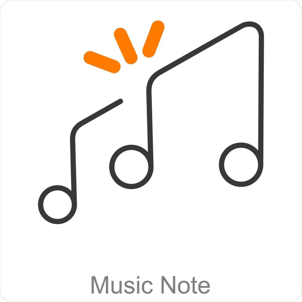 música Nota y melodía icono concepto vector