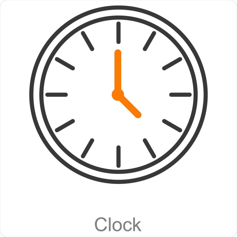 Clock and time icon concept vector