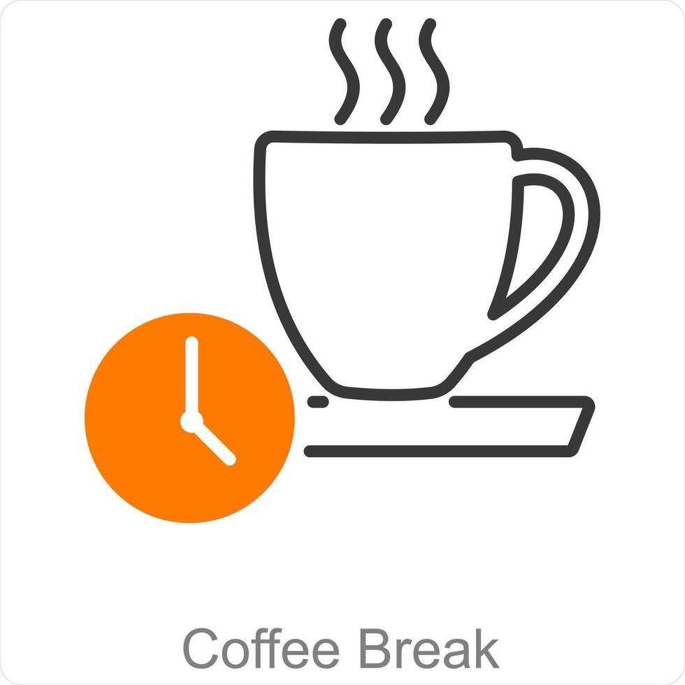 Coffee Break and cup icon concept vector