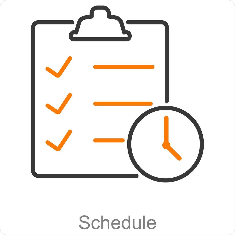 calendario y hora icono concepto vector