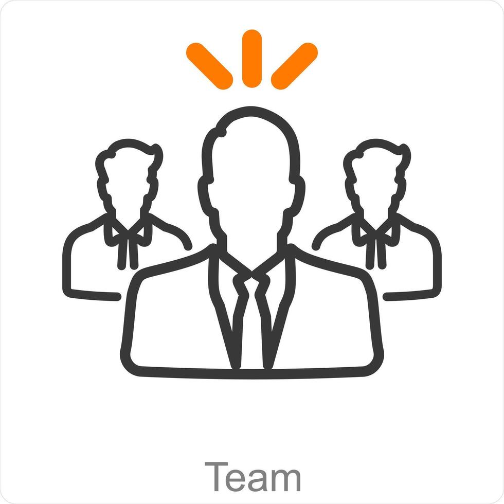 Team and unity icon concept vector