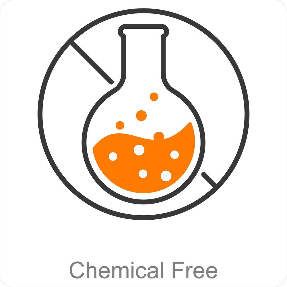 Chemical Free and organic icon concept vector