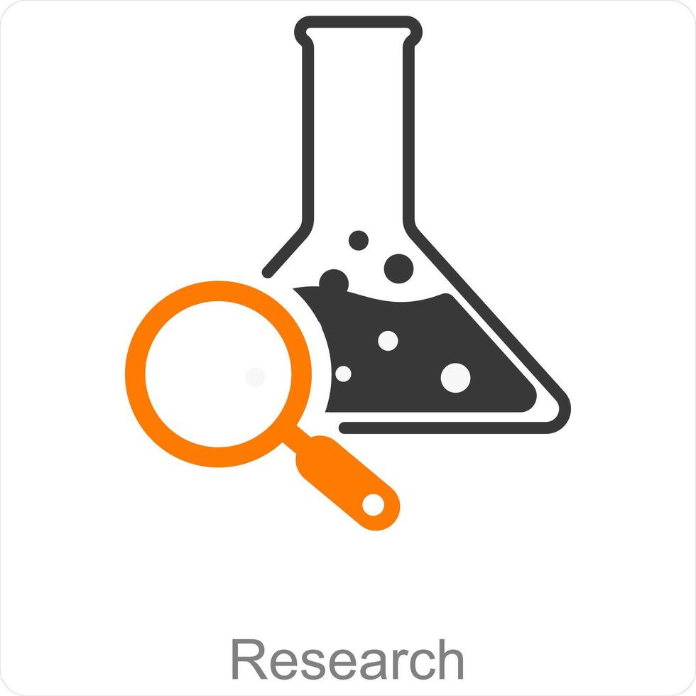 investigación y Ciencias icono concepto vector