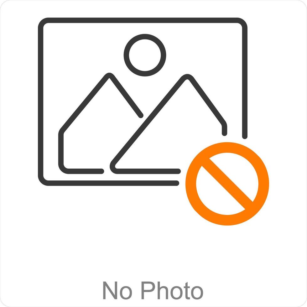 No Photo and blank icon concept vector