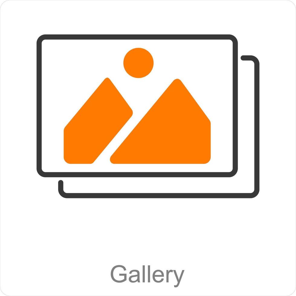 Gallery and art icon concept vector