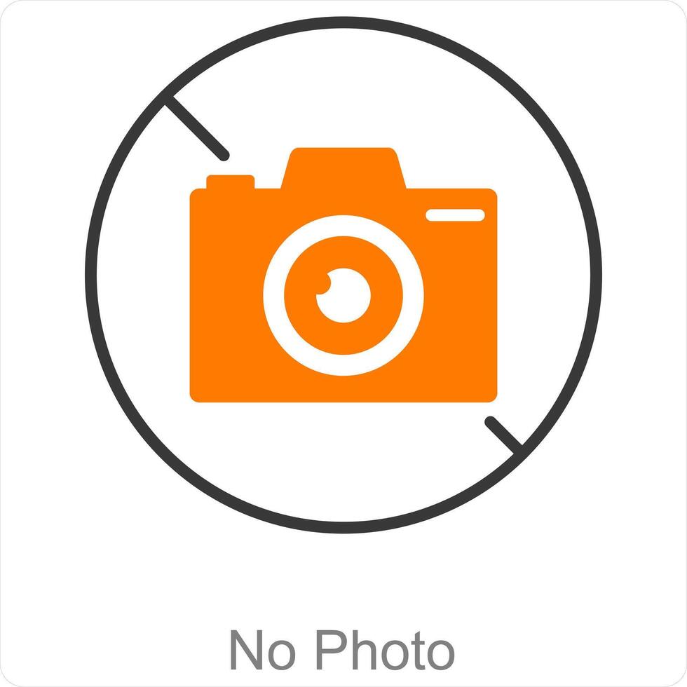 No Photo and blank icon concept vector