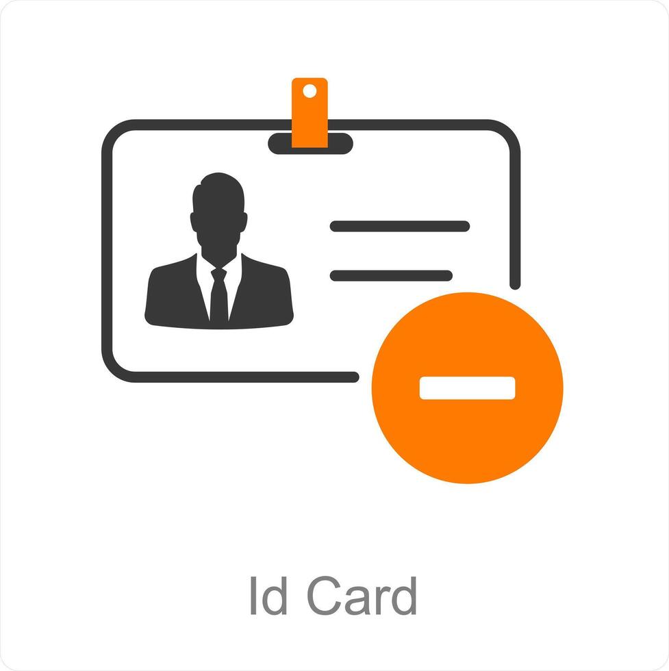 carné de identidad tarjeta y Insignia icono concepto vector