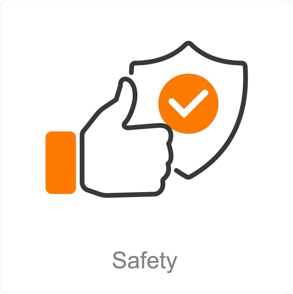 Safety and protection icon concept vector