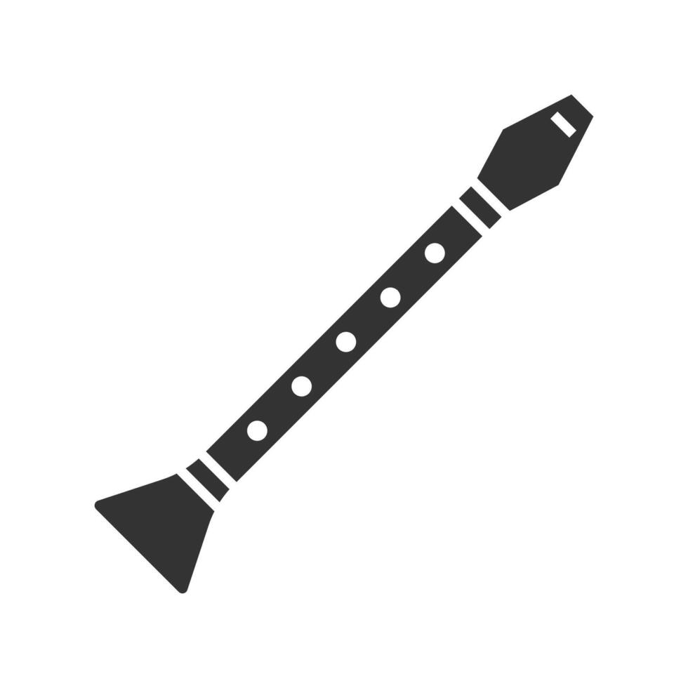 Flute Icon Isolated on A White Background. Vector Illustration.