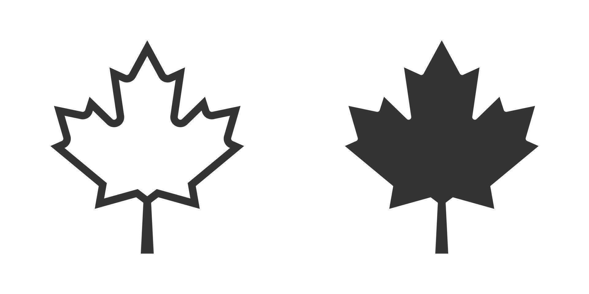 arce hoja icono. otoño hoja canadiense icono. vector ilustración.