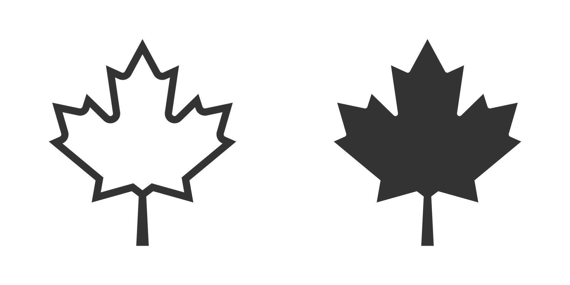 Maple leaf icon. Autumn leaf canadian icon. Vector illustration