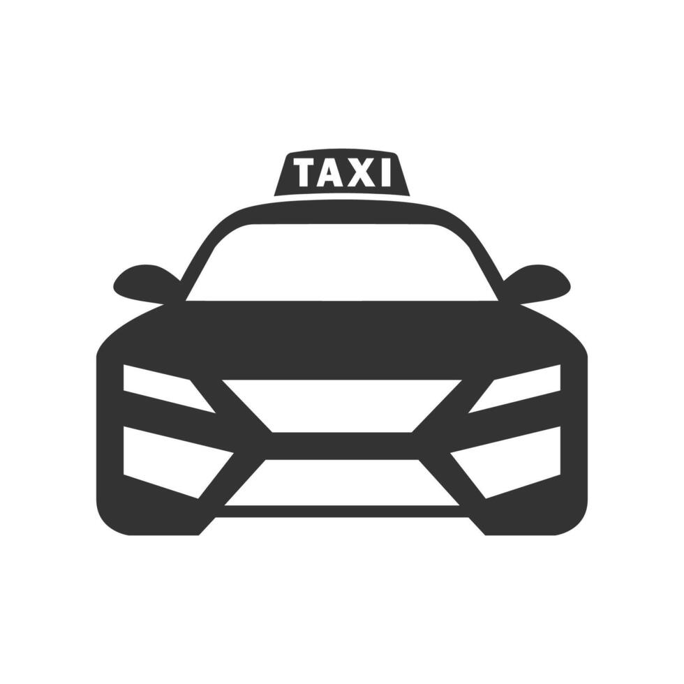 Taxi icon isolated on a white background. vector