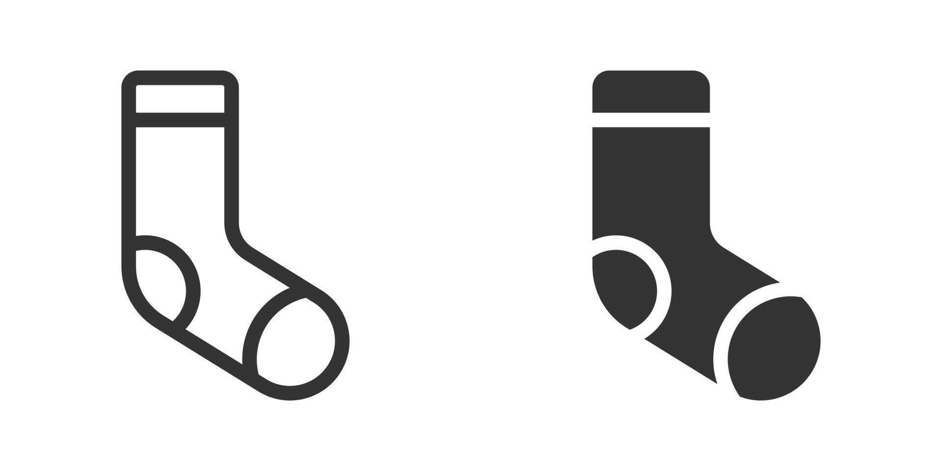 Socks icon isolated on a white background. vector