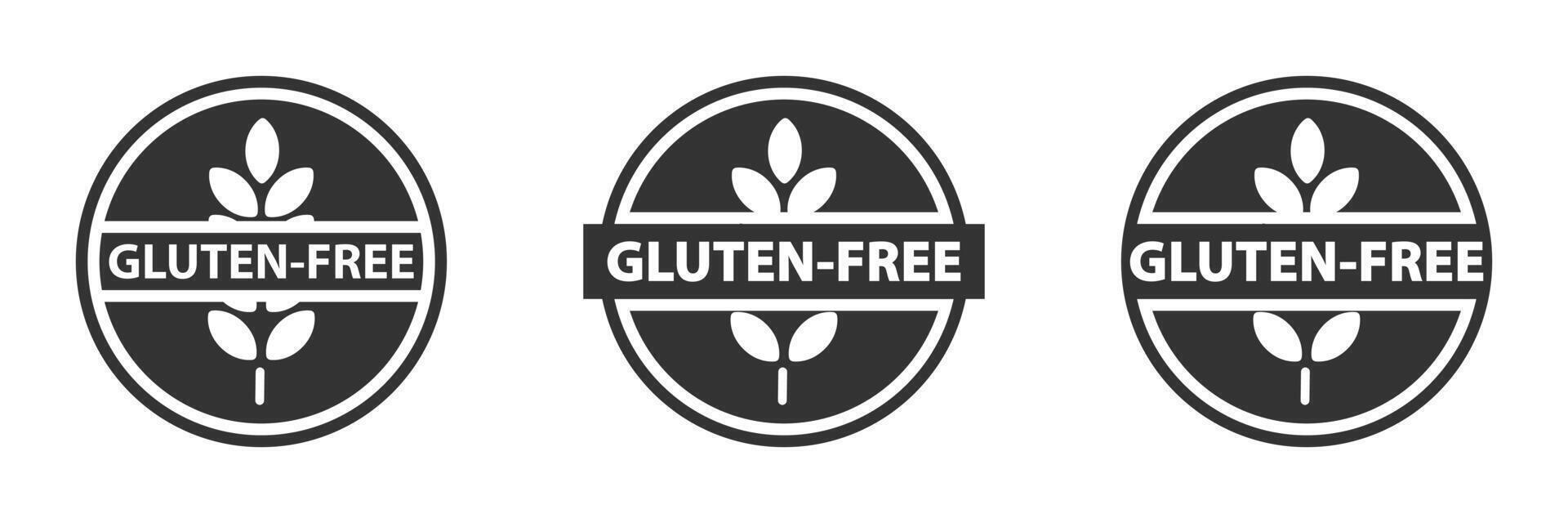 gluten gratis icono. plano vector ilustración.