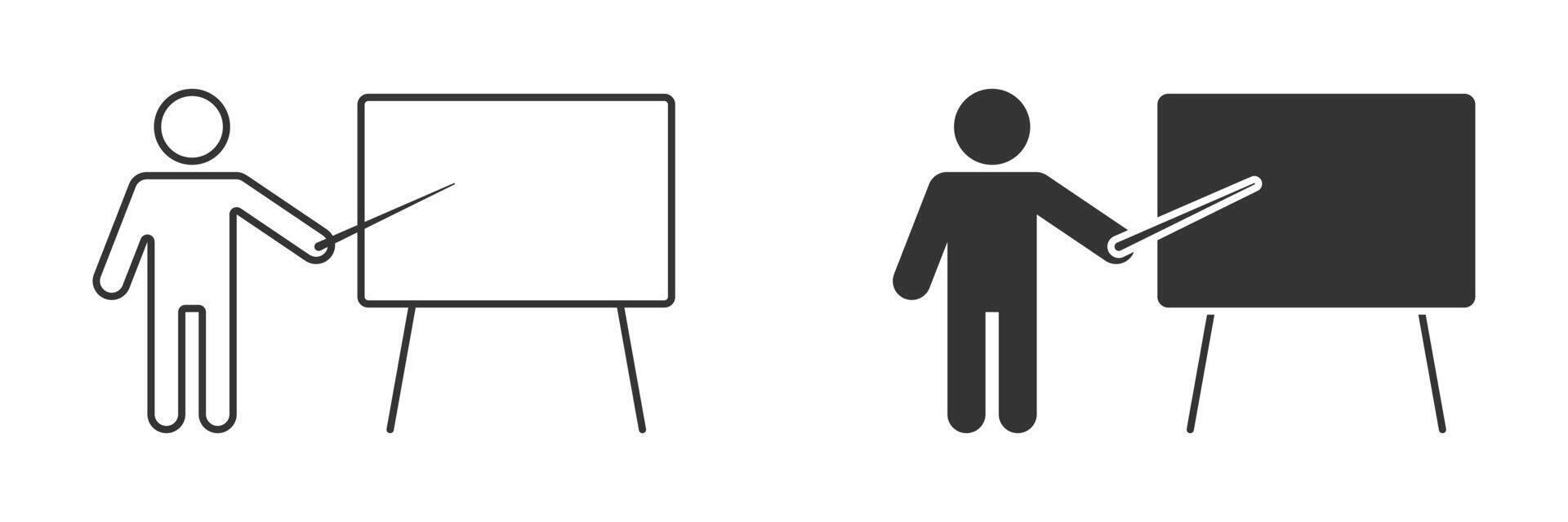 Training icon isolated on a white background. Vector illustration.