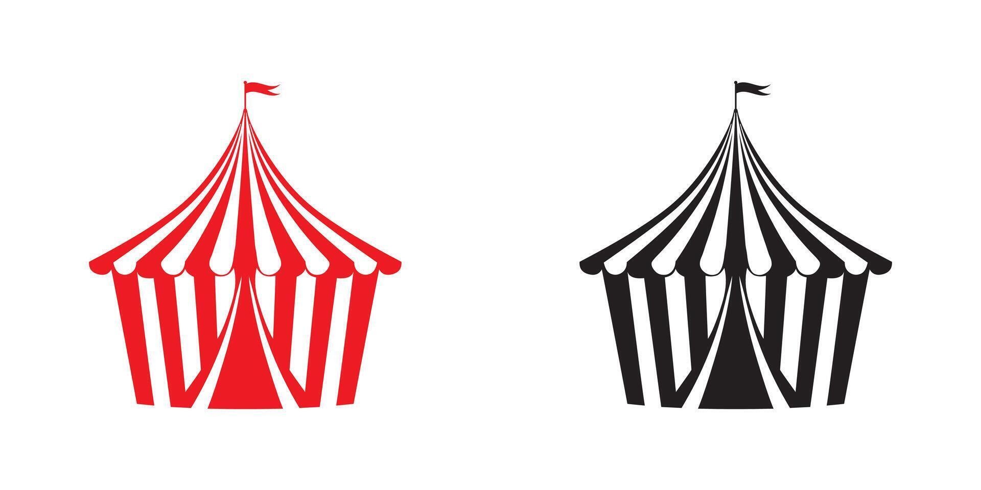 Circus tent icon. Vector illustration.